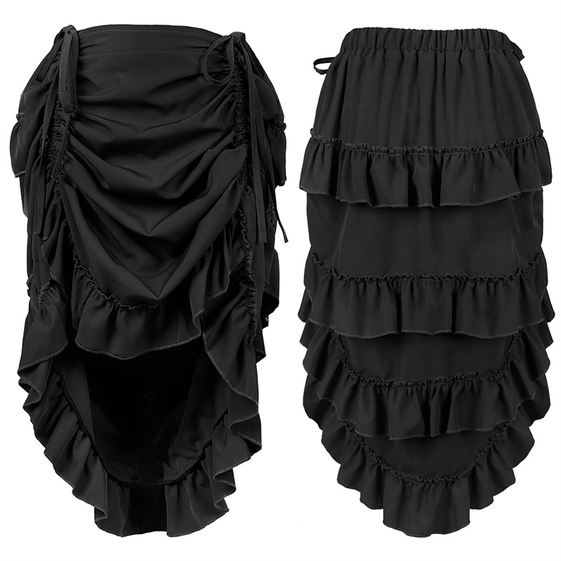 스팀펑크 스타일의 빅토리아 시대 플리츠 코르셋 스커트, - Skirts 리뷰 및 가격